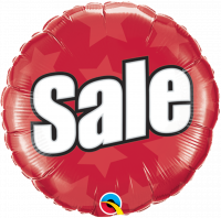 Folienballon Sale rund rot