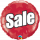 Folienballon Sale rund rot