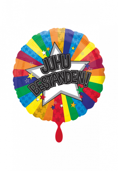 Folienballon Juhu Bestanden !