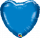 Folienballon Herz blue sapphire