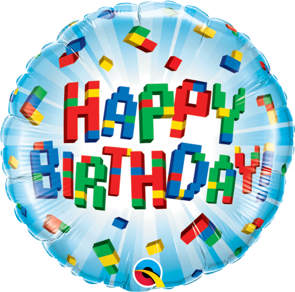 Folienballon Geburtstag Birthday Exploding Blocks