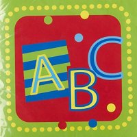 Servietten Schulanfang ABC