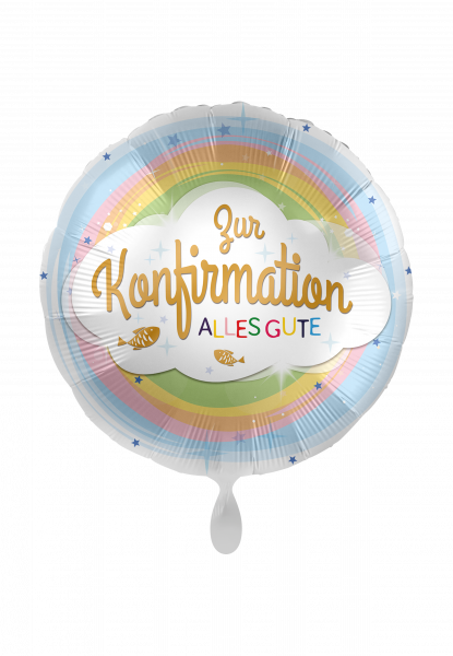 Folienballon Konfirmation Regenbogen