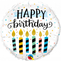 Folienballon Birthday Candles & Dots