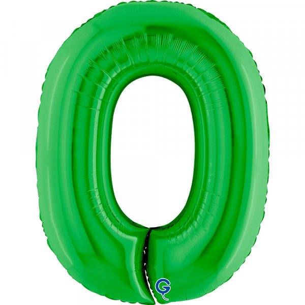 Folienballon Zahl 0 grün