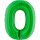 Folienballon Zahl 0 grün