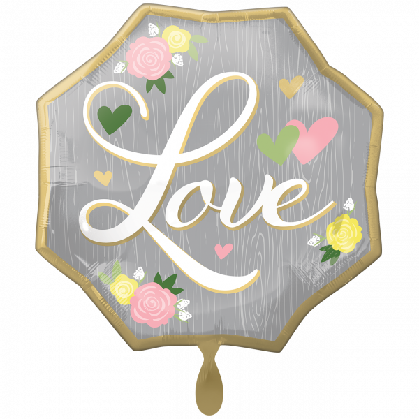 Folienballon Wedding Love Floral groß