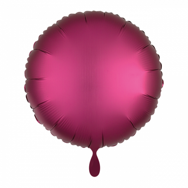 Folienballon Rund Satin Pommegranate