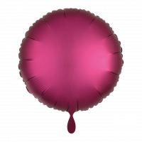 Folienballon Rund Satin Pommegranate
