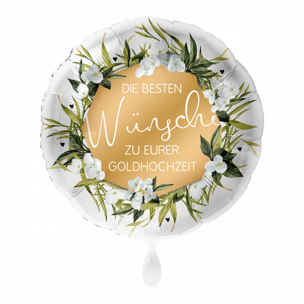 Folienballon Wünsche zur Goldhochzeit