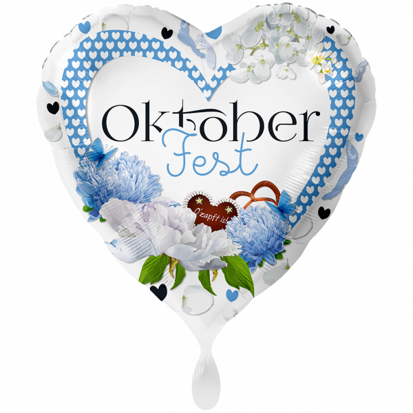 Folienballon Oktoberfest Herzen groß