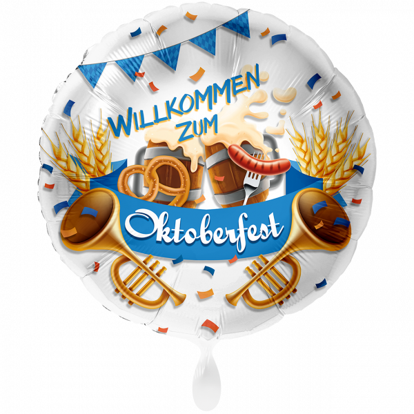 Folienballon Oktoberfest Willkommen zum groß