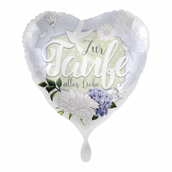 Folienballon Taufe - Blüten