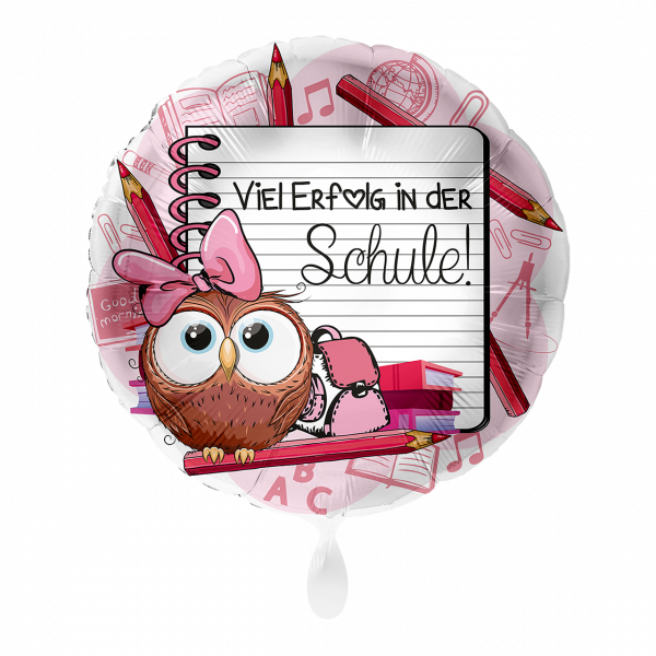 Folienballon Einschulung - Viel Erfolg in der Schule Mädchen