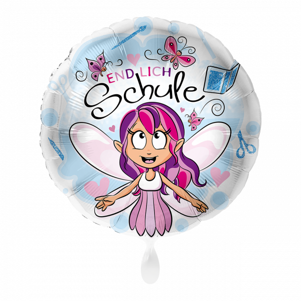 Folienballon Einschulung - Fee Endlich Schule