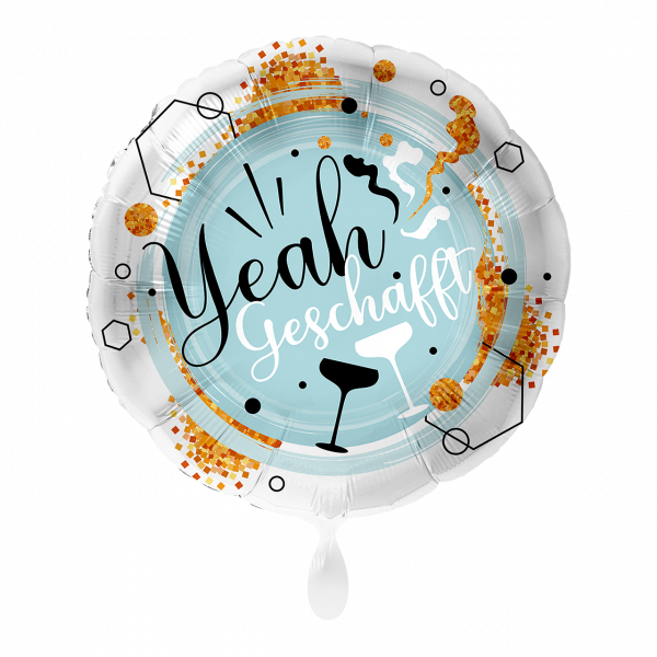 Folienballon Yeah Geschafft