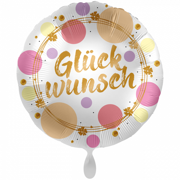 Folienballon Shiny Dots Glückwunsch groß