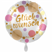 Folienballon Shiny Dots Glückwunsch groß