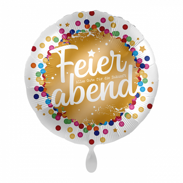 Folienballon Ruhestand Feierabend Konfetti