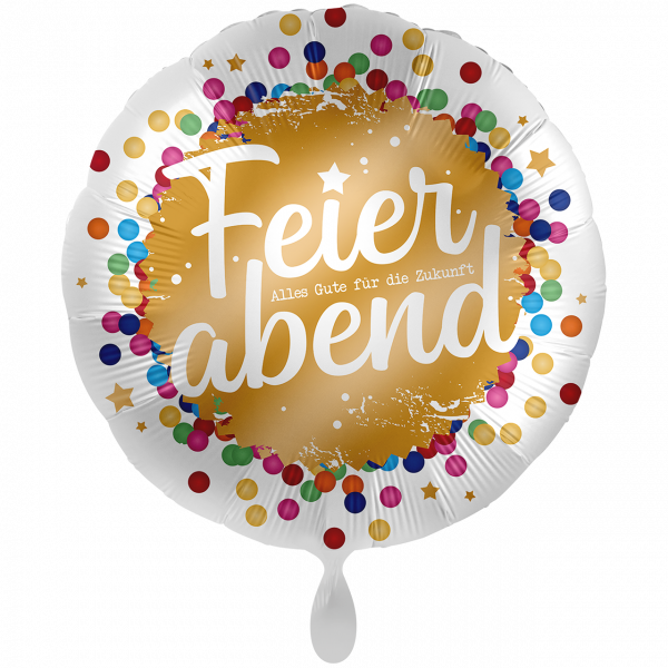Folienballon Ruhestand Feierabend Konfetti groß