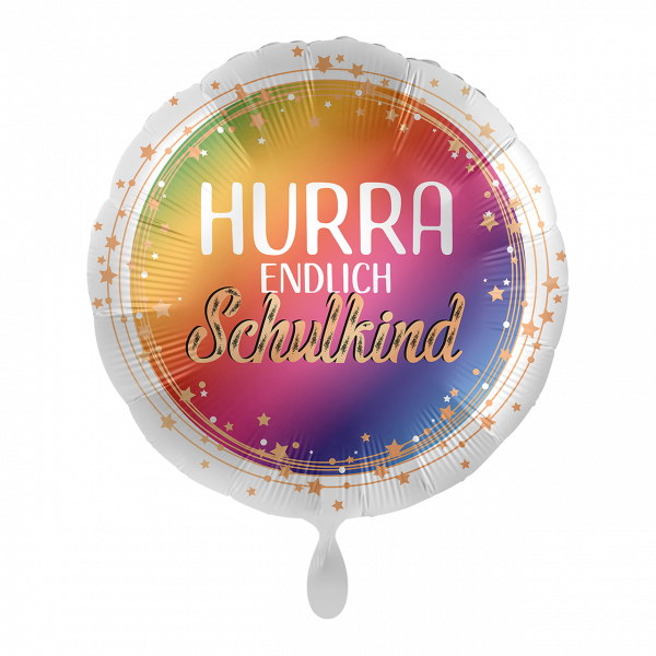Folienballon Einschulung - Hurra endlich Schulkind