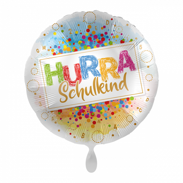 Folienballon Einschulung - Hurra Schulkind