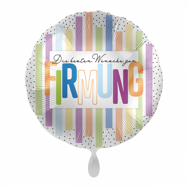 Folienballon Firmung Stripes