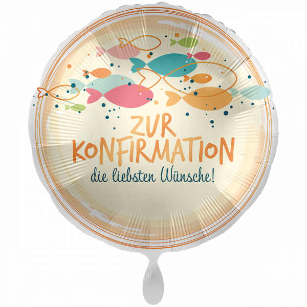 Folienballon Konfirmation Fish Swarm