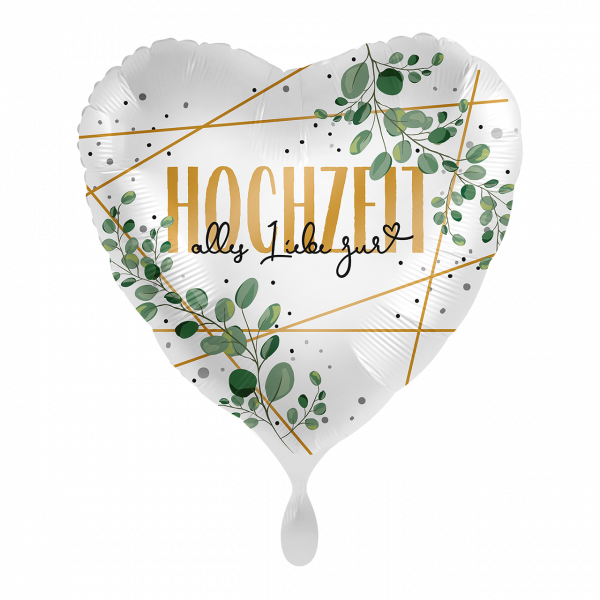 Folienballon Hochzeit - Alles Liebe zur - Eukalyptus