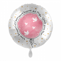 Folienballon Taufe - Kleines großes Glück Rosa