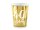 Pappbecher Zahl 40 gold glänzend