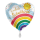 Folienballon Einschulung - Endlich Schulkind Regenbogen