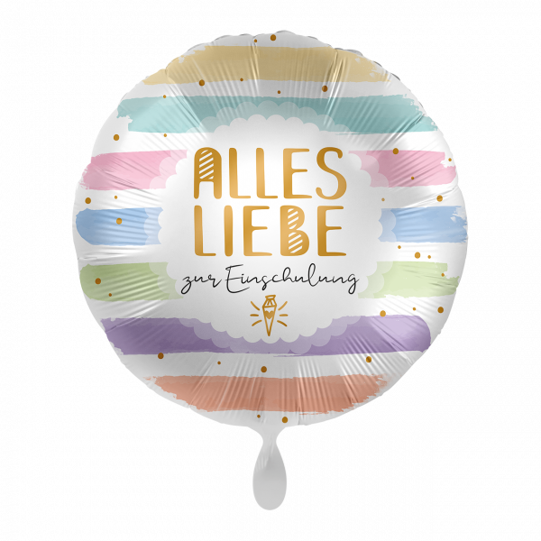 Folienballon Einschulung - Alles Liebe zur ... Pastell