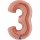 Folienballon Zahl 3 rose gold