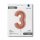 Folienballon Zahl 3 rose gold