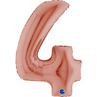 Folienballon Zahl 4 rose gold