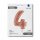 Folienballon Zahl 4 rose gold