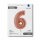 Folienballon Zahl 6 rose gold