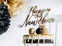 Cake Topper - HNY - Happy New Year gold