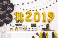 Cake Topper - HNY - Happy New Year gold