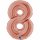 Folienballon Zahl 8 rose gold