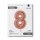 Folienballon Zahl 8 rose gold