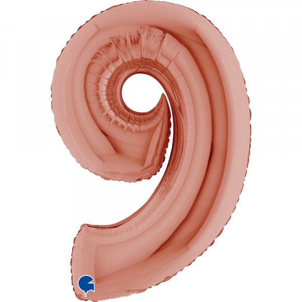 Folienballon Zahl 9 rose gold
