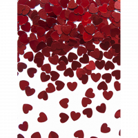 Folienkonfetti metallic rote Herzen klein