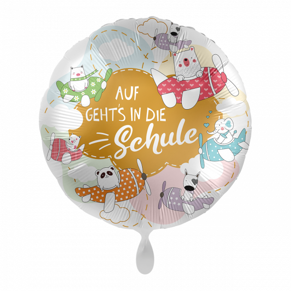 Folienballon Einschulung - Auf gehts in die Schule