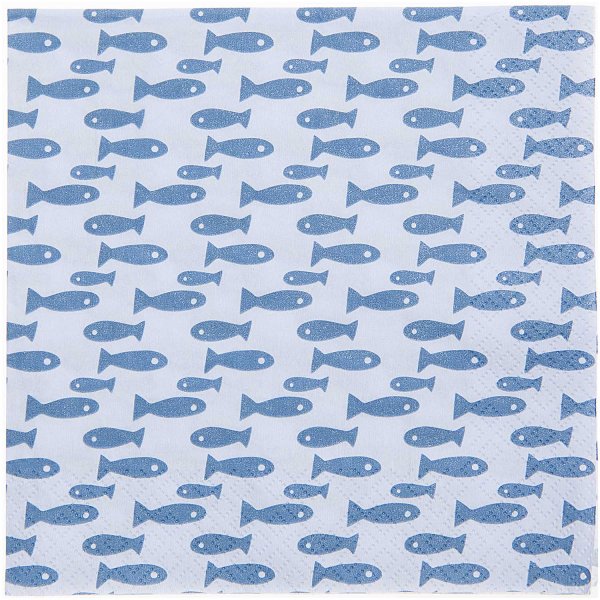 Servietten Fische blau FSC Mix