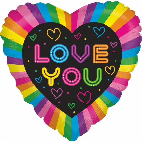 Folienballon Love You neon*