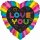 Folienballon Love You neon*