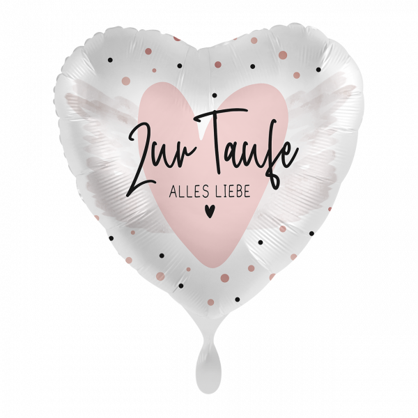 Folienballon Taufe - Alles Liebe rosa