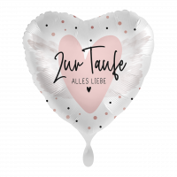 Folienballon Taufe - Alles Liebe rosa